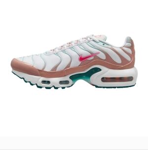 Nike Air Max Plus Big Kids'7Y Women's 8.5 White/Red Stardust/Jade Ice/Siren